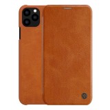 Nillkin QIN Apple iPhone 11 Pro tok álló (Flip, oldalra nyíló, bankkártya tartó) barna