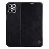 Nillkin QIN Apple iPhone 12 Pro Max tok álló (Flip, oldalra nyíló, bankkártya tartó) fekete