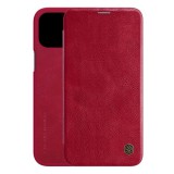 Nillkin QIN Apple iPhone 12 Pro Max tok álló (Flip, oldalra nyíló, bankkártya tartó) piros