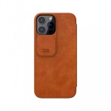 Nillkin Qin Book Pro barna tok kameravédővel Apple iPhone 13 Pro Max készülékhez 226685