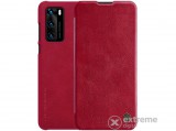 Nillkin Qin bőr hatású álló tok Huawei P40 készülékhez, piros