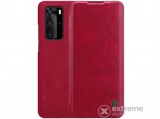 Nillkin Qin bőr hatású álló tok Huawei P40 Pro készülékhez, piros