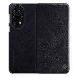 Nillkin QIN Huawei P50 tok álló (Flip, oldalra nyíló, bankkártya tartó) fekete