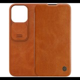 Nillkin Qin Pro Apple iPhone 14 Bőr Tok - Barna (GP-126194)