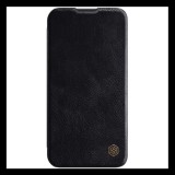 Nillkin Qin Pro Apple iPhone 14 Plus bőr  flip tok fekete (68582) (NI68582) - Telefontok