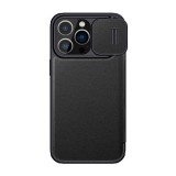 Nillkin Qin Pro Leather iPhone 13 Pro hátlap tok fekete (038432) (NI038432) - Telefontok