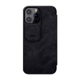 Nillkin Qin Pro Leather iPhone 13 Pro Max hátlap tok fekete (038424) (NI038424) - Telefontok