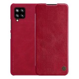 Nillkin QIN Samsung Galaxy A42 (SM-A425F) tok álló (Flip, oldalra nyíló, bankkártya tartó) piros