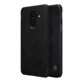 Nillkin QIN Samsung Galaxy A6+ (2018) SM-A605F tok álló (Flip, oldalra nyíló, bankkártya tartó) fekete