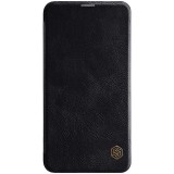 Nillkin Qin Samsung Galaxy S10e Oldalra Nyíló Flip Bőrtok - Fekete (NL171596)
