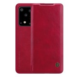 Nillkin QIN Samsung Galaxy S20 Ultra (SM-G988B) tok álló (Flip, oldalra nyíló, bankkártya tartó) piros