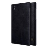 NILLKIN QIN Sony Xperia L1 (G3312) tok álló, bőr hatású (Flip, oldalra nyíló, bankkártya tartó) fekete
