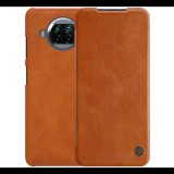NILLKIN QIN tok álló, bőr hatású (FLIP, oldalra nyíló, bankkártya tartó) BARNA [Xiaomi Mi 10T Lite 5G] (5996591016351)