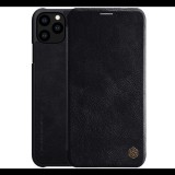 NILLKIN QIN tok álló, bőr hatású (FLIP, oldalra nyíló, bankkártya tartó) FEKETE [Apple iPhone 11 Pro] (5996457904464)