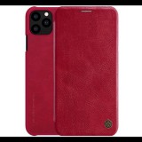 NILLKIN QIN tok álló, bőr hatású (FLIP, oldalra nyíló, bankkártya tartó) PIROS [Apple iPhone 11 Pro] (5996457904488)