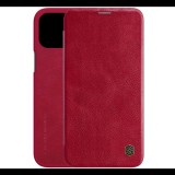 NILLKIN QIN tok álló, bőr hatású (FLIP, oldalra nyíló, bankkártya tartó) PIROS [Apple iPhone 12 Pro Max] (5996457986569)
