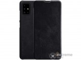 Nillkin QIN tok álló, bőr hatású flip tok Samsung Galaxy A51 készülékhez, fekete