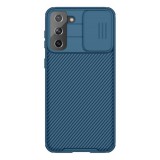 NILLKIN Samsung Galaxy S21 Plus (SM-G996) 5G camshield pro műanyag védő (szilikon keret, kamera védelem) sötétkék