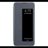 NILLKIN SPARKLE műanyag telefonvédő (mikroszálas bőr hatású aktív FLIP, oldalra nyíló, S-View Cover) FEKETE [Huawei P30] (5996457885350) - Telefontok