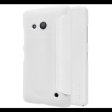 NILLKIN SPARKLE műanyag telefonvédő (mikroszálas bőr hatású FLIP, oldalra nyíló) FEHÉR [Microsoft Lumia 550] (5996457625130) - Telefontok