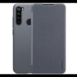 NILLKIN SPARKLE műanyag telefonvédő (mikroszálas bőr hatású FLIP, oldalra nyíló) FEKETE [Xiaomi Redmi Note 8] (5996457915255) - Telefontok