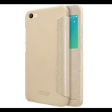 NILLKIN SPARKLE műanyag telefonvédő (mikroszálas bőr hatású FLIP, oldalra nyíló, hívószámkijelzés, View Window) ARANY [Xiaomi Redmi Note 5A] (5996457724901) - Telefontok