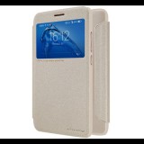 NILLKIN SPARKLE műanyag telefonvédő (mikroszálas bőr hatású FLIP, oldalra nyíló, S-View Cover) ARANY [Huawei Nova Plus] (5996457680986) - Telefontok