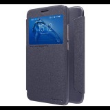 NILLKIN SPARKLE műanyag telefonvédő (mikroszálas bőr hatású FLIP, oldalra nyíló, S-View Cover) FEKETE [Huawei Nova Plus] (5996457680993) - Telefontok