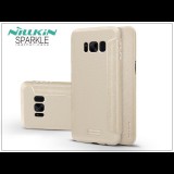 Nillkin Sparkle Samsung G955F Galaxy S8 Plus oldalra nyíló flipes tok aranyszínű (NL138582) (NL138582) - Telefontok
