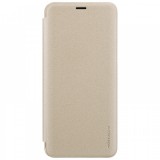 Nillkin Sparkle Samsung Galaxy S9 Flip Bőrtok - Arany (6902048154582)