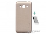 Nillkin Super Frosted műanyag tok fóliával és törlőkendővel Samsung Galaxy J3 (2016) készülékhez, arany