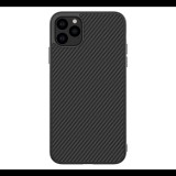 NILLKIN SYNTHETIC FIBER műanyag telefonvédő (környezetbarát, karbon minta) FEKETE [Apple iPhone 11 Pro Max] (5996457903184)