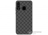 Nillkin Synthetic Fiber Plaid műanyag tok Huawei P30 Lite készülékhez, fekete, 3D csíkos mintás
