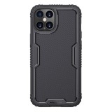 Nillkin TACTICS Apple iPhone 12 Pro Max szilikon telefonvédő (műanyag belső, közepesen ütésálló, rács minta) fekete