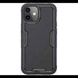 NILLKIN TACTICS szilikon telefonvédő (műanyag belső, közepesen ütésálló, rács minta) FEKETE [Apple iPhone 12 mini] (5996591003948)