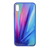 Nillkin TEMPERED PLAID telefonvédő Apple iPhone XS Max 6.5 szilikon keret (BUMPER, edzett üveg hátlap, csíkos) színes