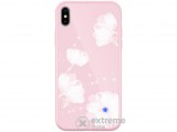 Nillkin TEMPERED PLAID telefonvédő szilikon keret/bumper Apple iPhone X/XS (5,8") készülékhez, rózsaszín