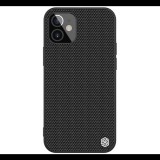 NILLKIN TEXTURED műanyag telefonvédő (érdes felület, közepesen ütésálló, szilikon keret, 3D minta) FEKETE [Apple iPhone 12 mini] (5996591002231)