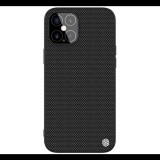 NILLKIN TEXTURED műanyag telefonvédő (érdes felület, közepesen ütésálló, szilikon keret, 3D minta) FEKETE [Apple iPhone 12 Pro Max] (5996591002217)