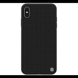 NILLKIN TEXTURED műanyag telefonvédő (érdes felület, közepesen ütésálló, szilikon keret, 3D minta) FEKETE [Apple iPhone XS Max 6.5] (5996457821075)