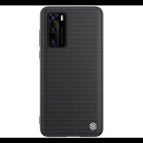 NILLKIN TEXTURED műanyag telefonvédő (érdes felület, közepesen ütésálló, szilikon keret, 3D minta) FEKETE [Huawei P40] (5996457944019)
