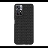 NILLKIN TEXTURED műanyag telefonvédő (érdes felület, közepesen ütésálló, szilikon keret, 3D minta) FEKETE [Xiaomi Poco M4 Pro 5G] (5996591117263)