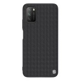 NILLKIN TEXTURED műanyag telefonvédő (érdes felület, közepesen ütésálló, Xiaomi Redmi 9T szilikon keret) fekete