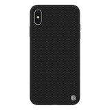 Nillkin Textured műanyag telefonvédő ( közepesen ütésálló, Apple iPhone XS Max 6.5 szilikon keret, 3D minta) fekete