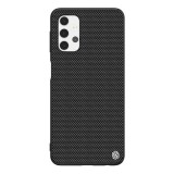 Nillkin Textured műanyag telefonvédő ( közepesen ütésálló, Samsung Galaxy A32 (SM-A326) szilikon keret, 3D minta) fekete