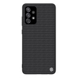 Nillkin Textured műanyag védő ( közepesen ütésálló, Samsung Galaxy A72 4G (SM-A725F) szilikon keret, 3D minta) fekete