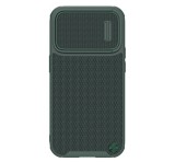 NILLKIN TEXTURED S műanyag telefonvédő (szilikon keret, 3D minta, kamera védelem, Magsafe rögzítésű) SÖTÉTZÖLD Apple iPhone 14 Pro