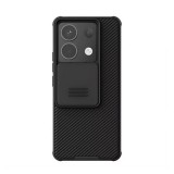 Nillkin Xiaomi Poco X6 5G camshield pro műanyag telefonvédő (szilikon keret, ütésállóság, kameravédő, csíkos) fekete