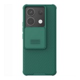 Nillkin Xiaomi Poco X6 5G camshield pro műanyag telefonvédő (szilikon keret, ütésállóság, kameravédő, csíkos) sötétzöld