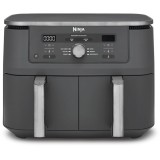 Ninja DZ400EU olajsütő Dupla 9,5 L Önálló készülék 2470 W Forrólevegős sütő Szürke